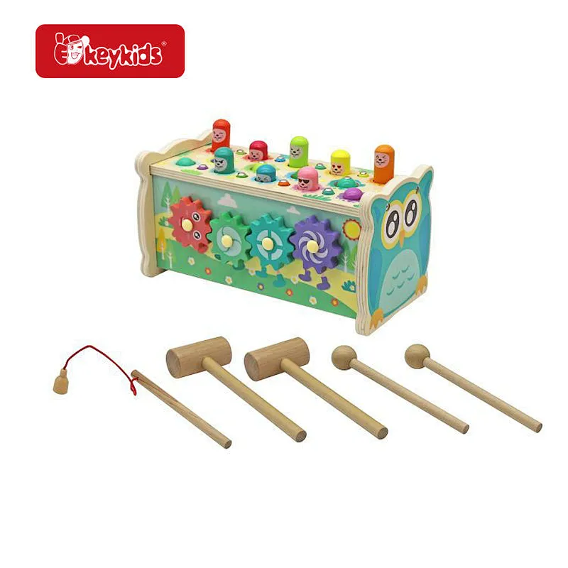 Intelligent Tumbling Game Squirrel Wooden Balance Stacking Toy For Kids W18A212